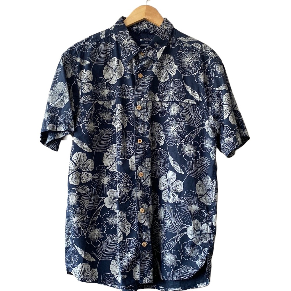 Men’s Mountain Warehouse Tropical Print Button-down Short Sleeve Shirt
